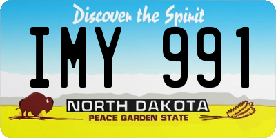 ND license plate IMY991