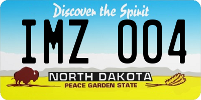 ND license plate IMZ004