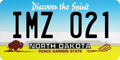ND license plate IMZ021