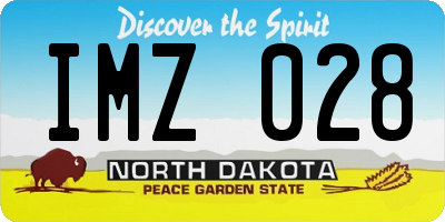 ND license plate IMZ028