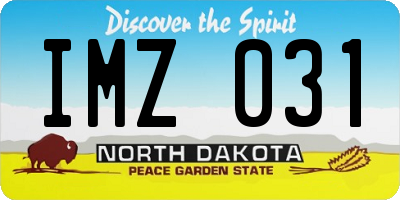 ND license plate IMZ031