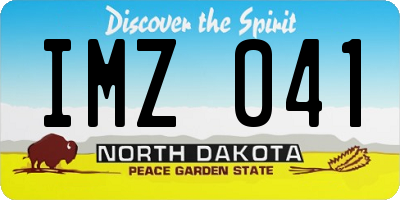 ND license plate IMZ041