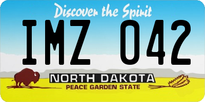 ND license plate IMZ042