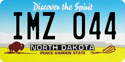 ND license plate IMZ044