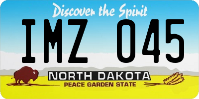 ND license plate IMZ045