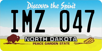 ND license plate IMZ047