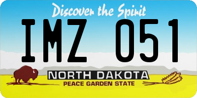 ND license plate IMZ051