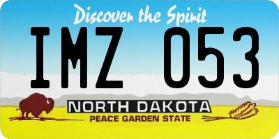 ND license plate IMZ053