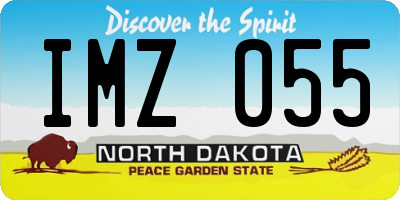 ND license plate IMZ055