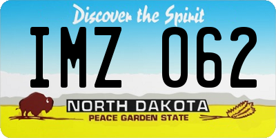 ND license plate IMZ062