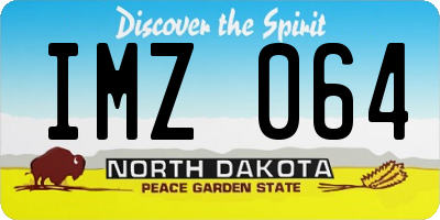 ND license plate IMZ064