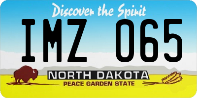 ND license plate IMZ065