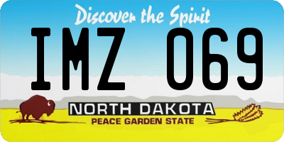 ND license plate IMZ069