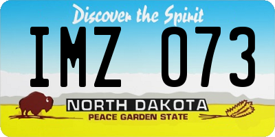 ND license plate IMZ073
