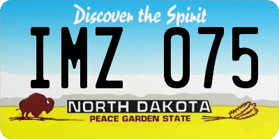 ND license plate IMZ075