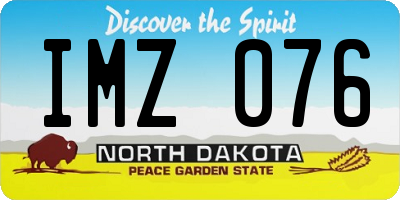 ND license plate IMZ076
