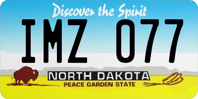 ND license plate IMZ077