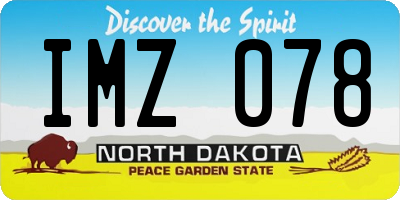 ND license plate IMZ078