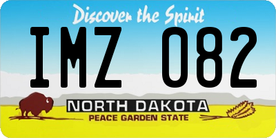 ND license plate IMZ082