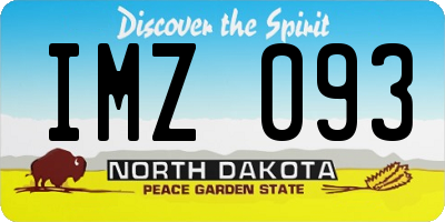 ND license plate IMZ093