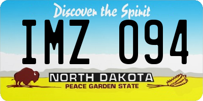 ND license plate IMZ094