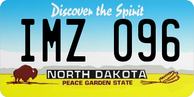 ND license plate IMZ096