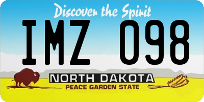 ND license plate IMZ098