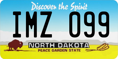 ND license plate IMZ099