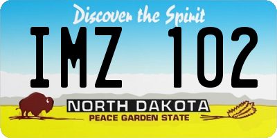 ND license plate IMZ102