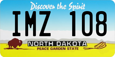 ND license plate IMZ108