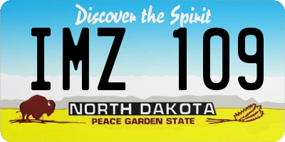 ND license plate IMZ109