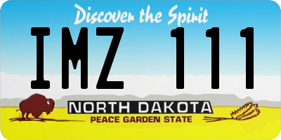 ND license plate IMZ111