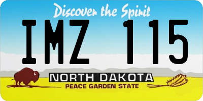 ND license plate IMZ115