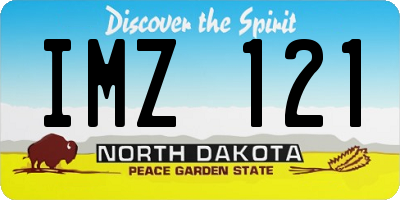 ND license plate IMZ121