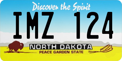 ND license plate IMZ124