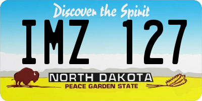 ND license plate IMZ127