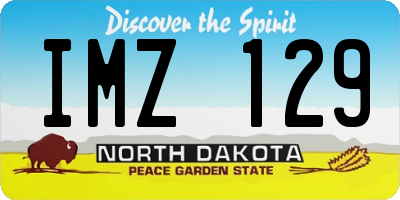 ND license plate IMZ129