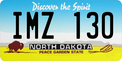 ND license plate IMZ130