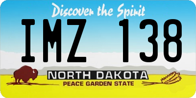 ND license plate IMZ138