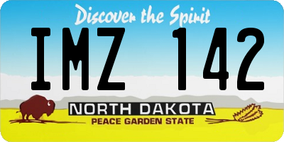 ND license plate IMZ142