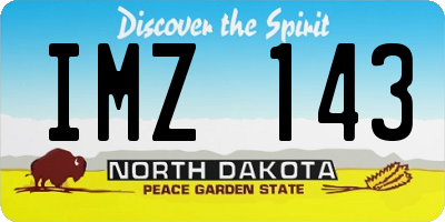 ND license plate IMZ143