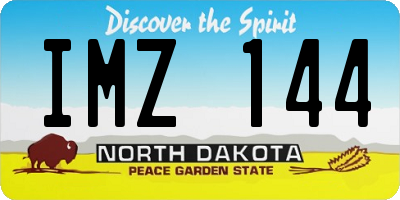 ND license plate IMZ144