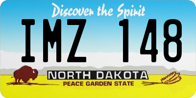 ND license plate IMZ148