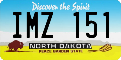 ND license plate IMZ151