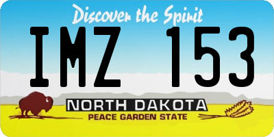 ND license plate IMZ153