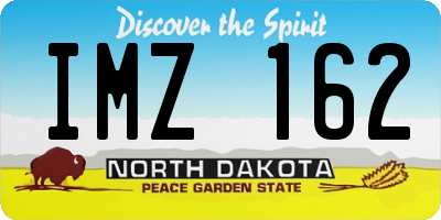 ND license plate IMZ162