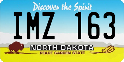 ND license plate IMZ163