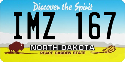 ND license plate IMZ167