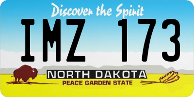 ND license plate IMZ173