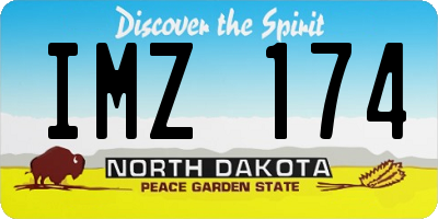 ND license plate IMZ174